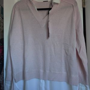 Pink sweater with collar (Elie Tahari)